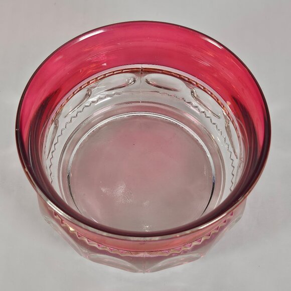 Tiffin Franciscan Kings Crown Ruby Cranberry Flashed Finger Bowl - Picture 9 of 11